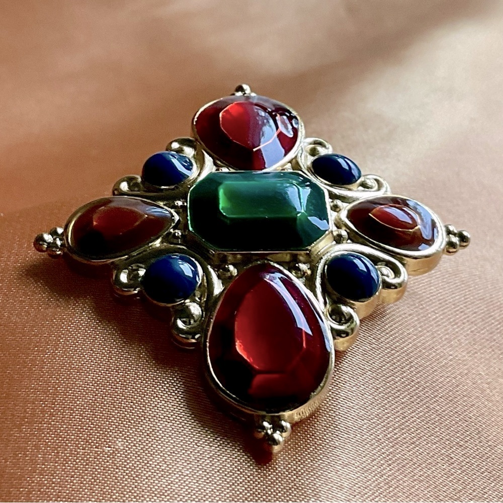 Signed JAY STRONGWATER Scarf/Sash Slide,Pendant Vintage 80s,EXCELLENT Condition!
